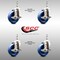 Service Caster 4 Inch 316SS Solid Polyurethane Swivel 3/8 Inch Threaded Stem Caster Set Brake SCC-SS316TS20S414-SPUS-TLB-381615-4 - alternate 3